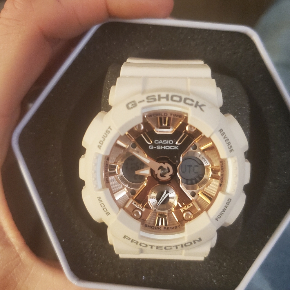 Womens casio g-shock rose gold watch